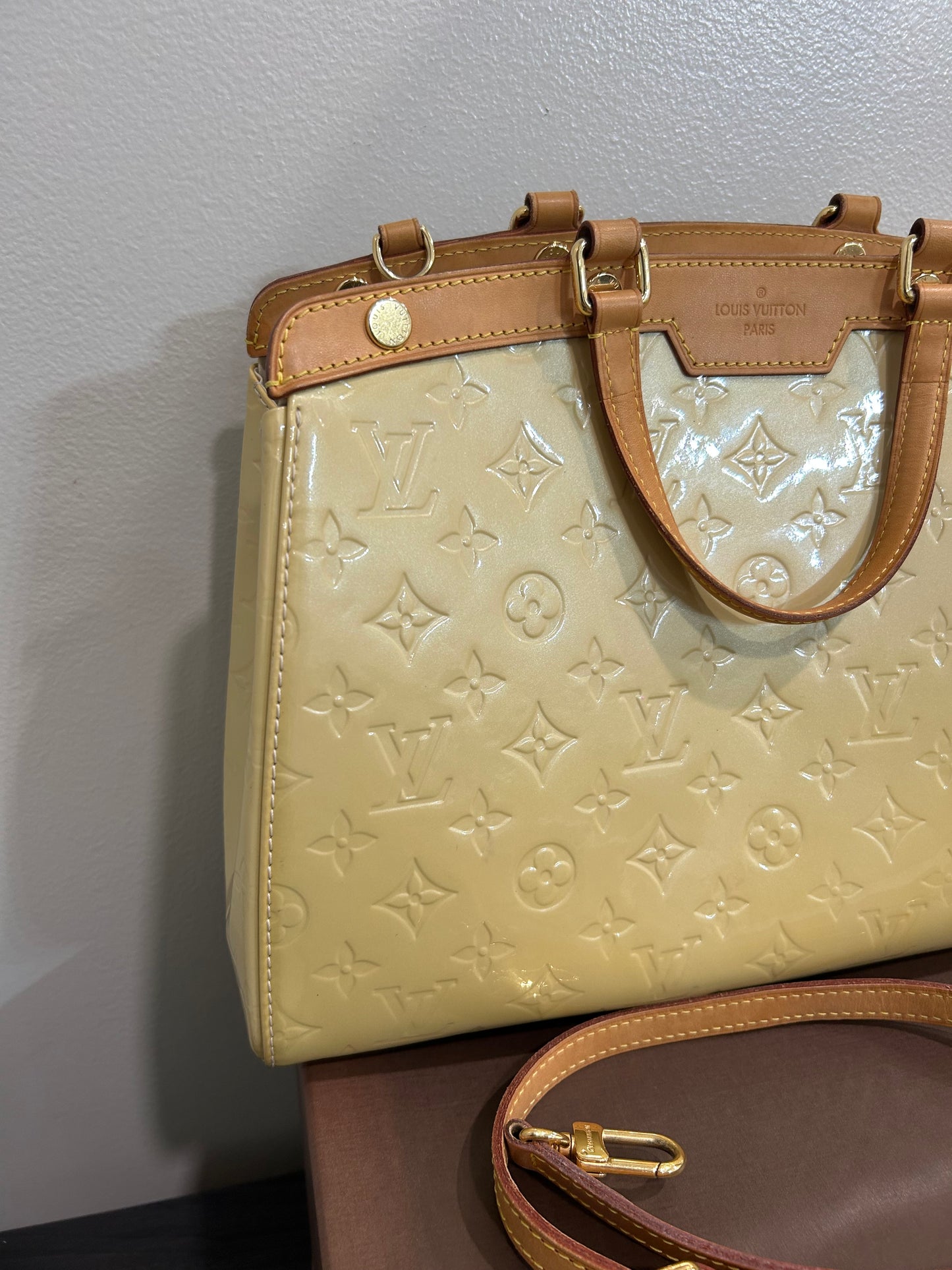 SOLD! 2012 Louis Vuitton Yellow Vernis Brea MM