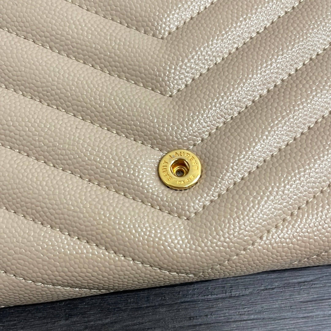 SOLD! Yves Saint Laurent YSL Caviar Wallet on Chain