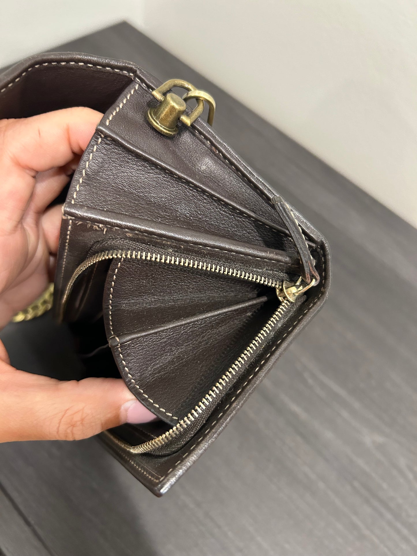 SOLD! Gucci GG Canvas Wallet on Chain