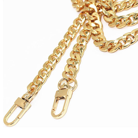 NEW Flat Link Gold-tone Iron Crossbody Chain
