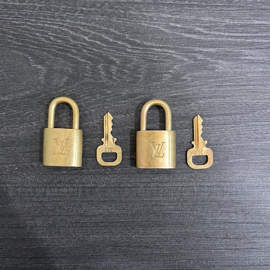 SOLD! Louis Vuitton Brass Lock & Key (Set of 2)
