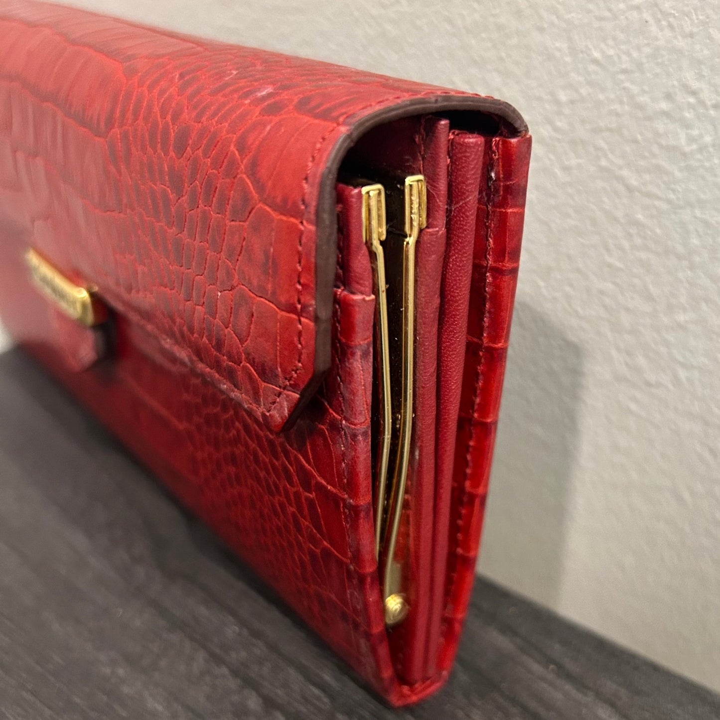 #213 YSL Exotic Red Bifold Wallet