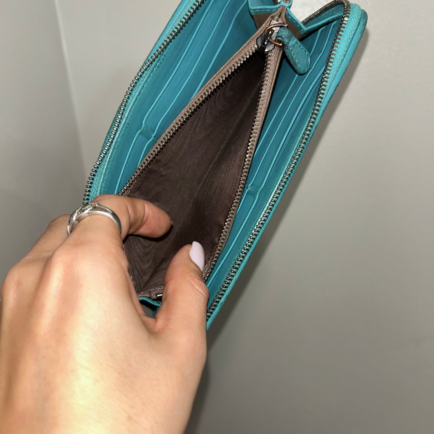 SOLD! Bottega Venneta Zip Wallet