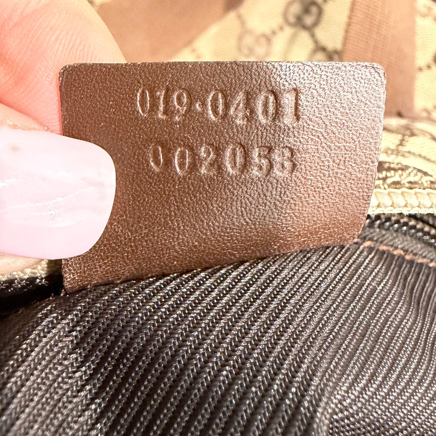 #3222 GUCCI Brown Canvas Large Tote
