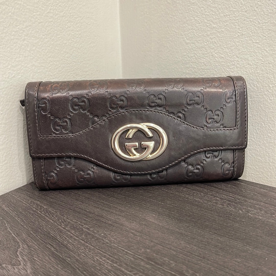 SOLD! Gucci GG Leather Wallet