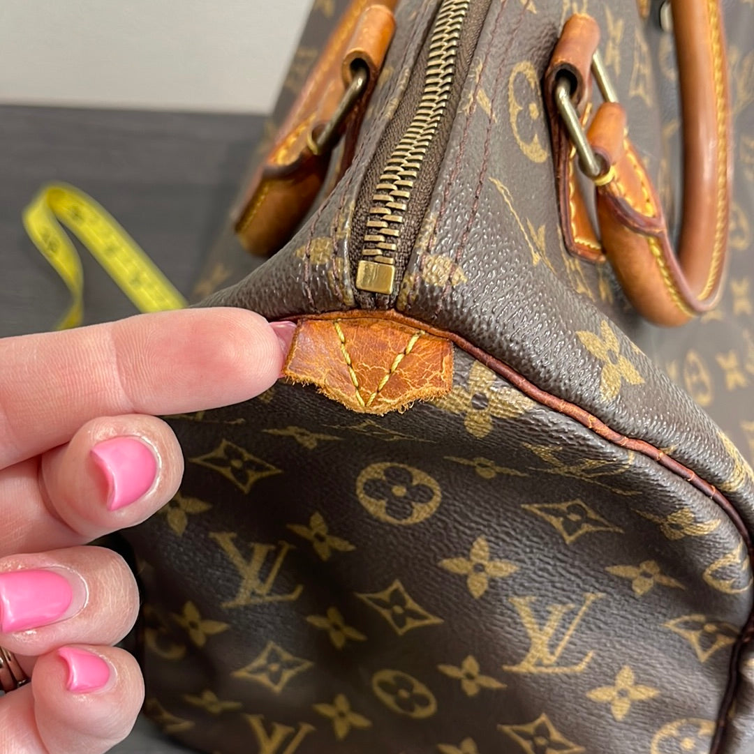 SOLD! Louis Vuitton Monogram Speedy 30 with Lock & Key