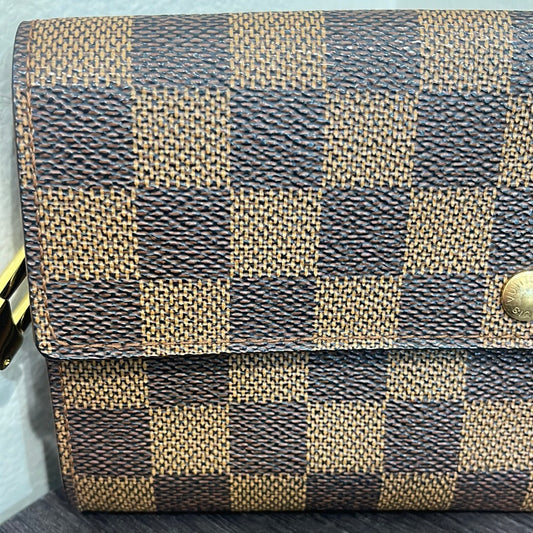 SOLD! Louis Vuitton Damier Wallet with Strap