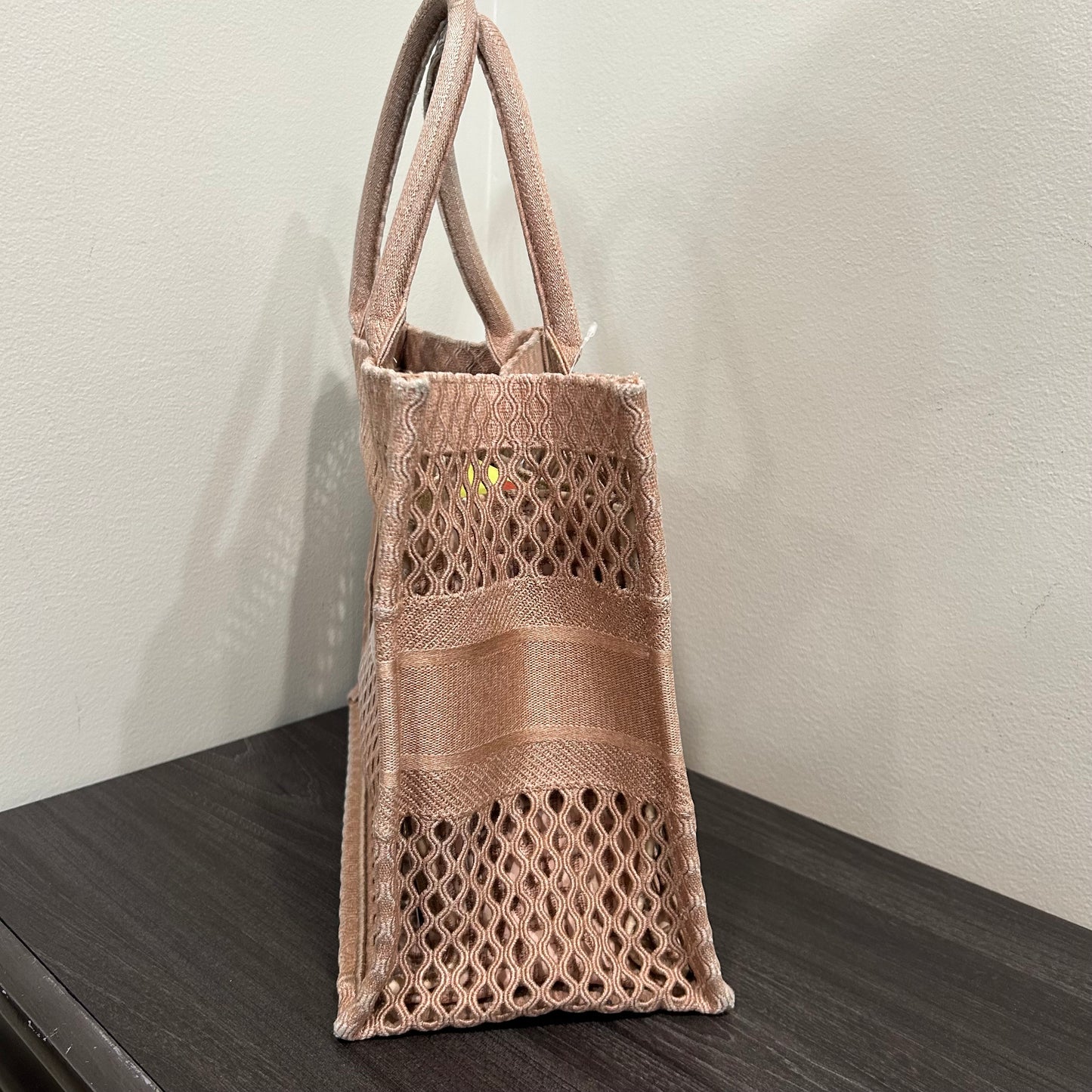 #101 DIOR Mesh Pink Medium Book Tote