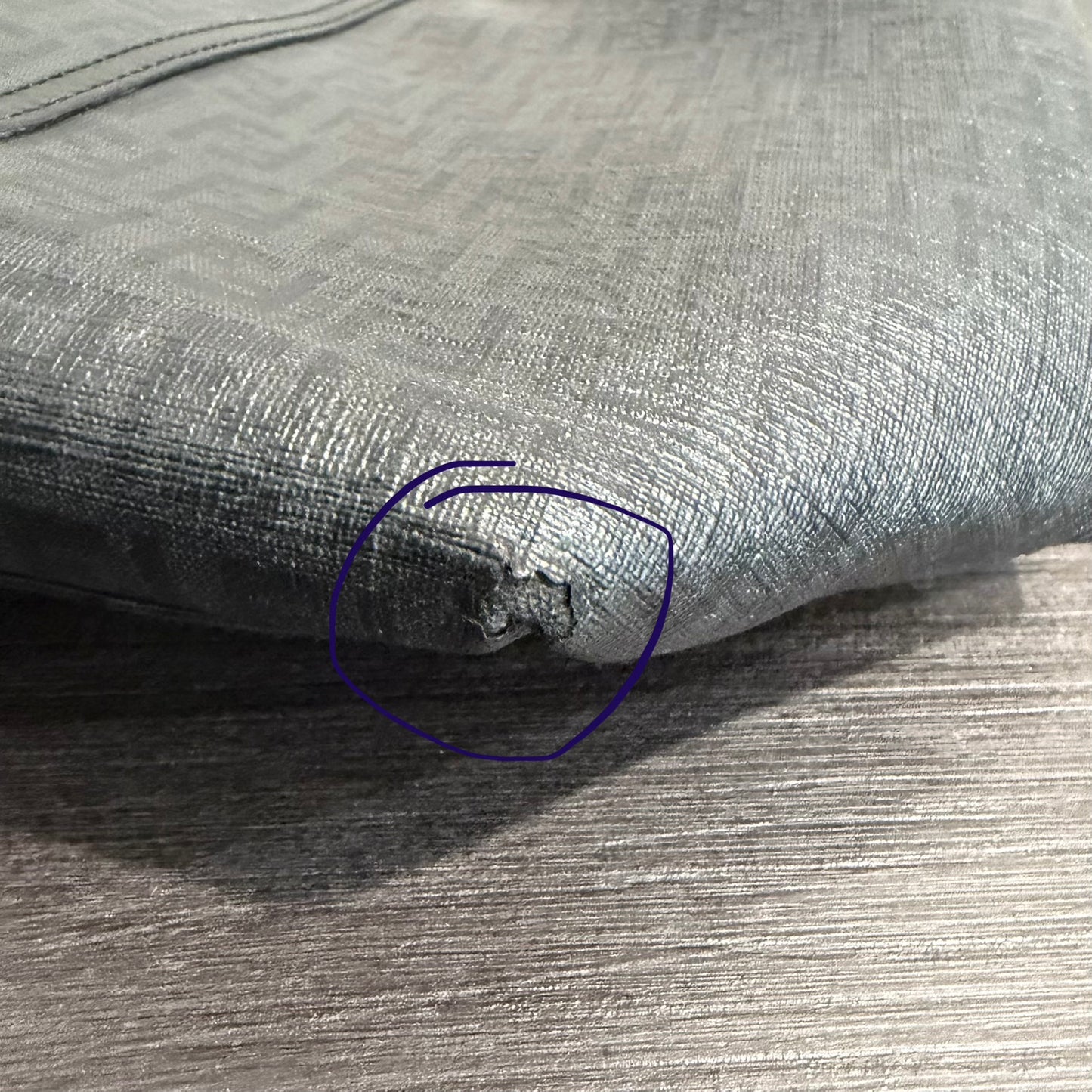 #9107 FENDI Charcoal Zuchinno Coated Canvas and Leather Roll Tote