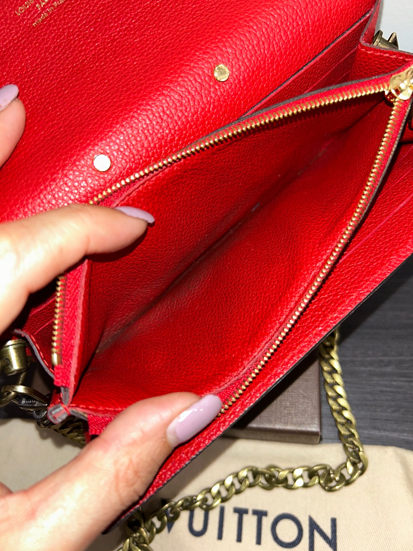 SOLD! Louis Vuitton Pallas Wallet on Chain