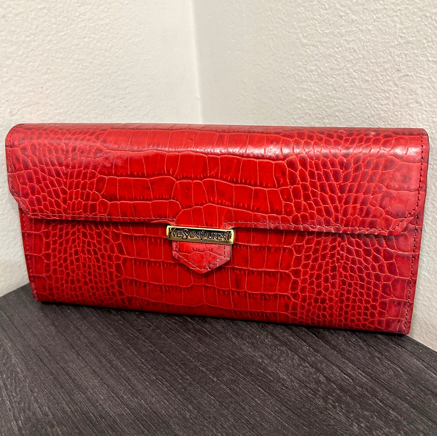 #213 YSL Exotic Red Bifold Wallet