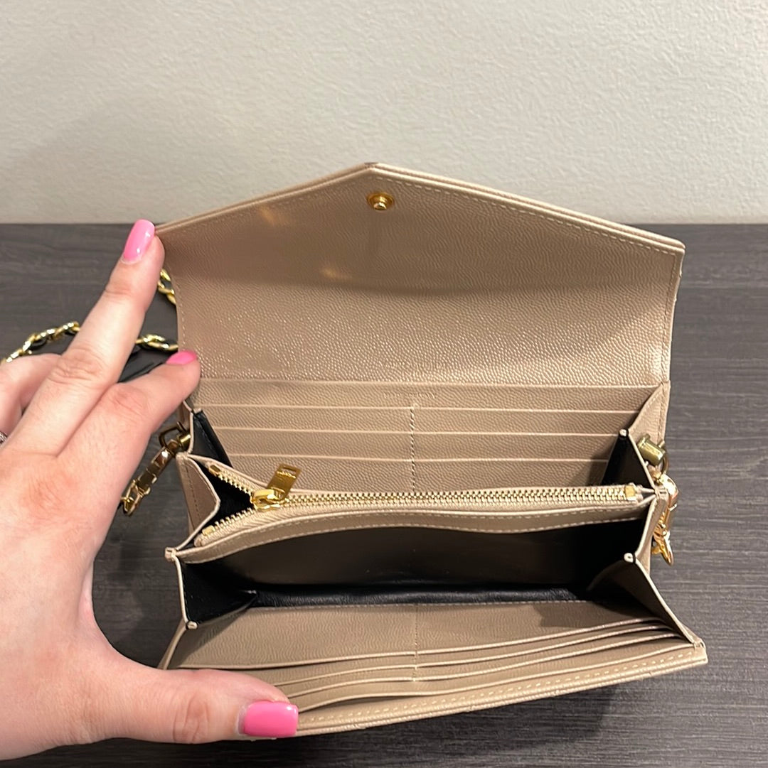 SOLD! Yves Saint Laurent YSL Caviar Wallet on Chain
