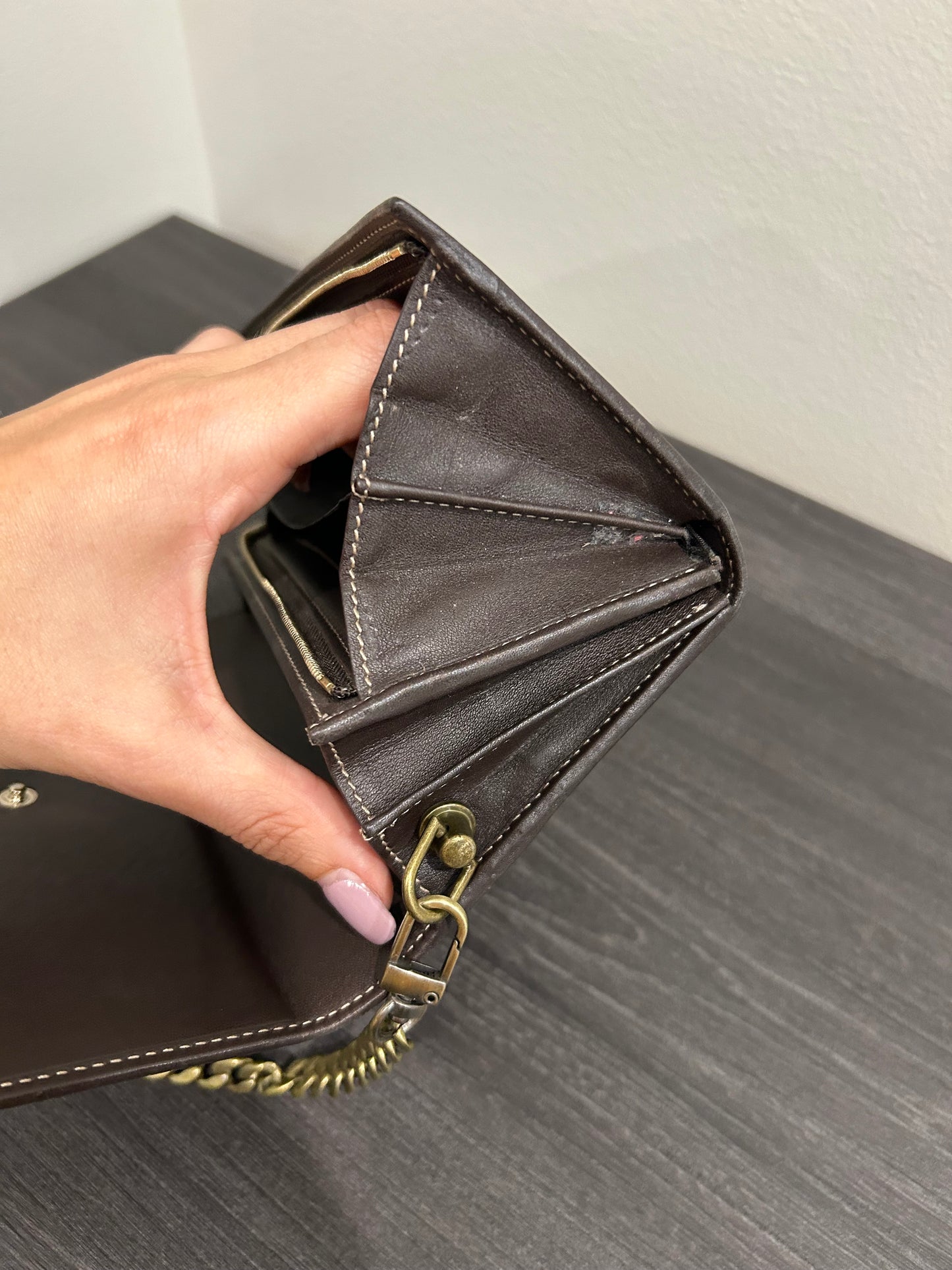 SOLD! Gucci GG Canvas Wallet on Chain