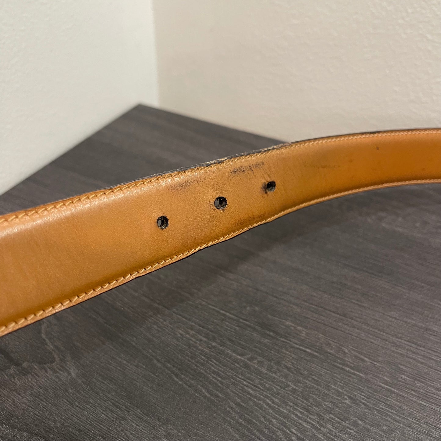 GUCCI Detachable Belt Buckle, Reversible Black/Brown Leather Belt Size 83/34