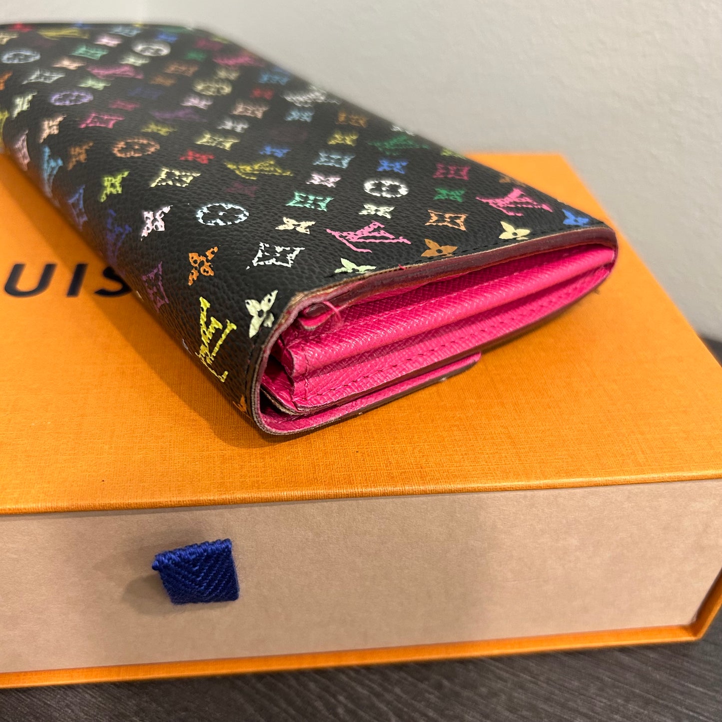#206 LOUIS VUITTON Murakami Bifold Wallet with Storage Box