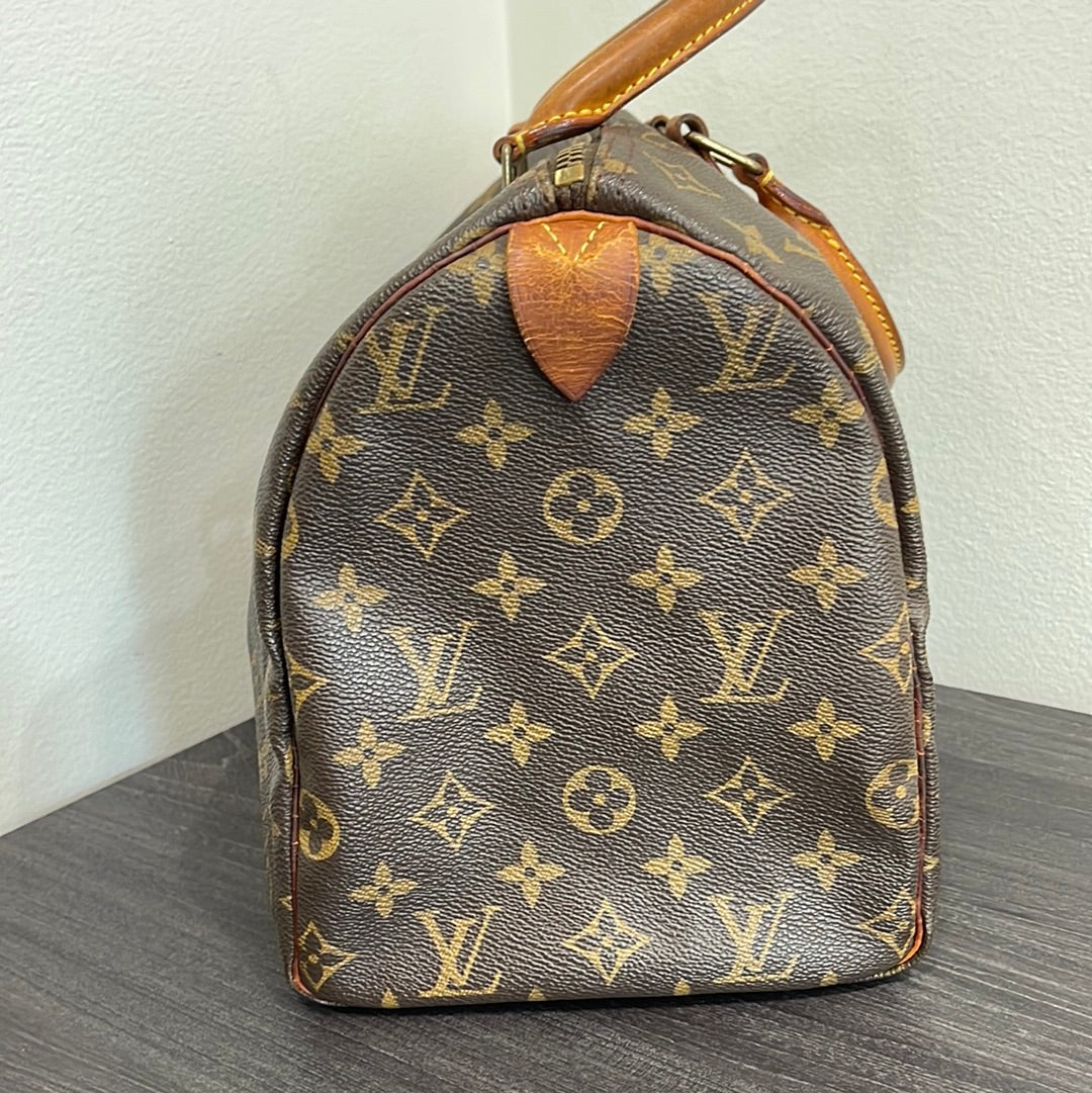 SOLD! Louis Vuitton Monogram Speedy 30 with Lock & Key