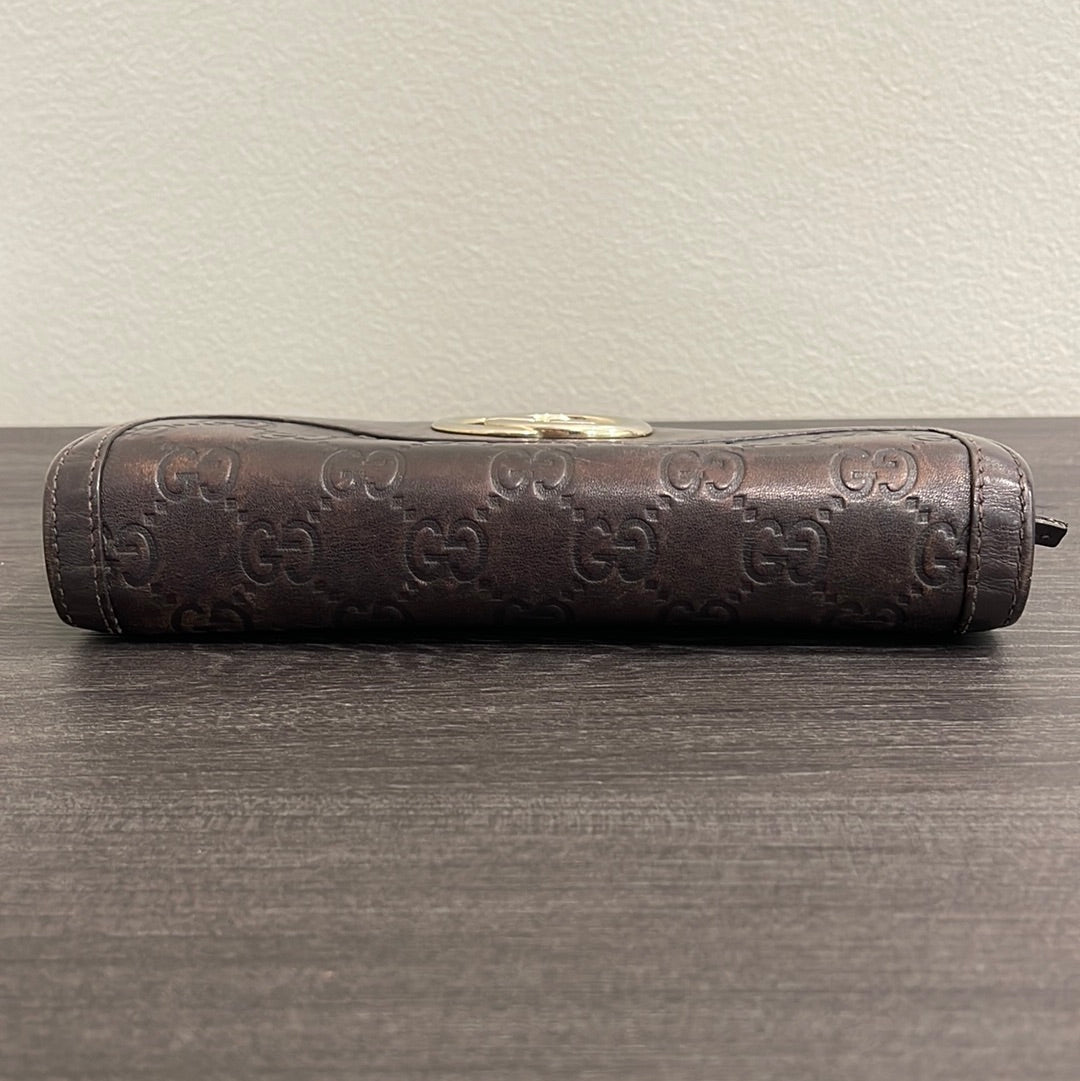 SOLD! Gucci GG Leather Wallet