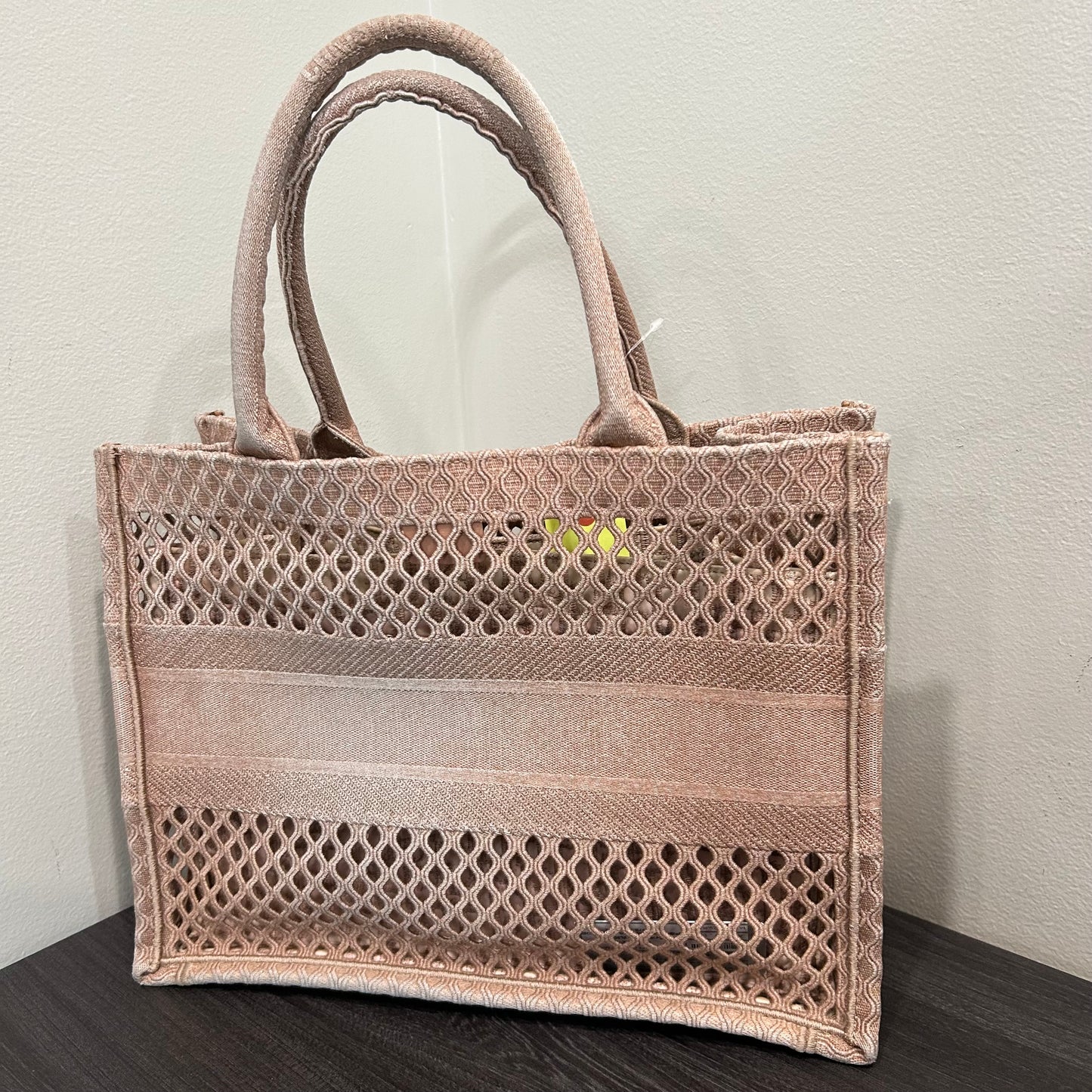 #101 DIOR Mesh Pink Medium Book Tote