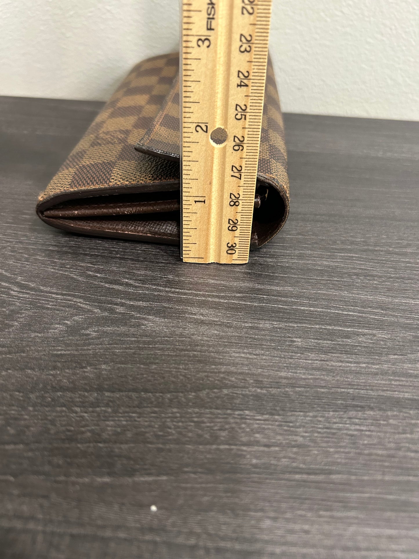 SOLD! Louis Vuitton Damier Wallet with Shoulder Strap