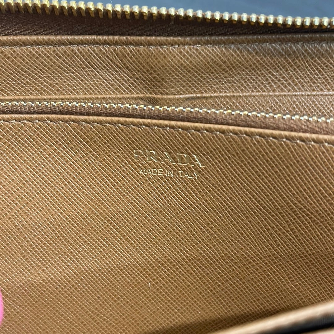 Prada Leather Zippy Wallet