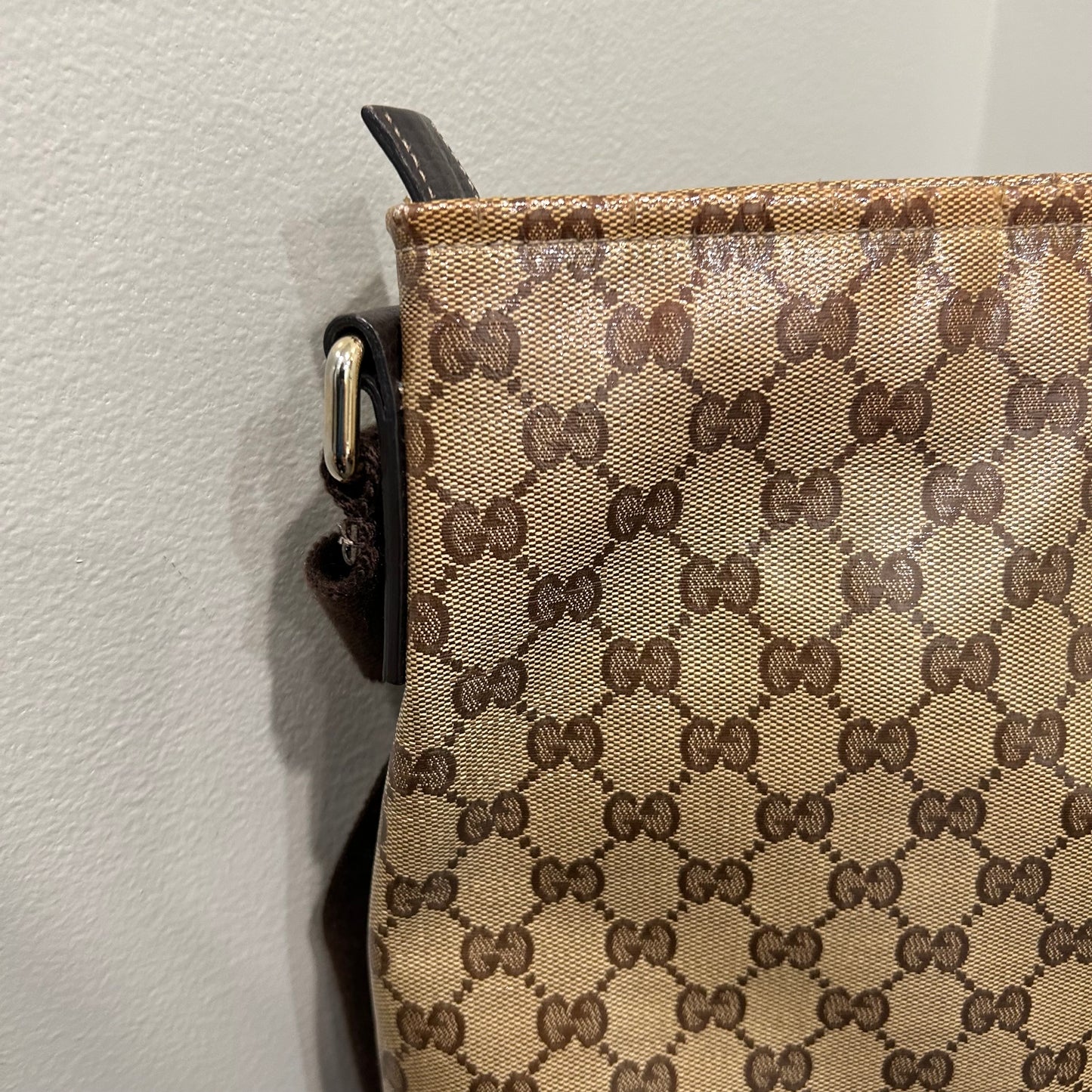 CLEARANCE Gucci Coated Canvas Messenger