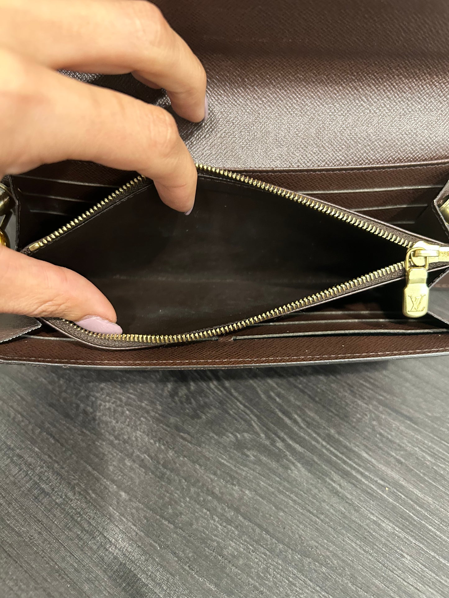 SOLD! Louis Vuitton Damier Wallet w/ Strap