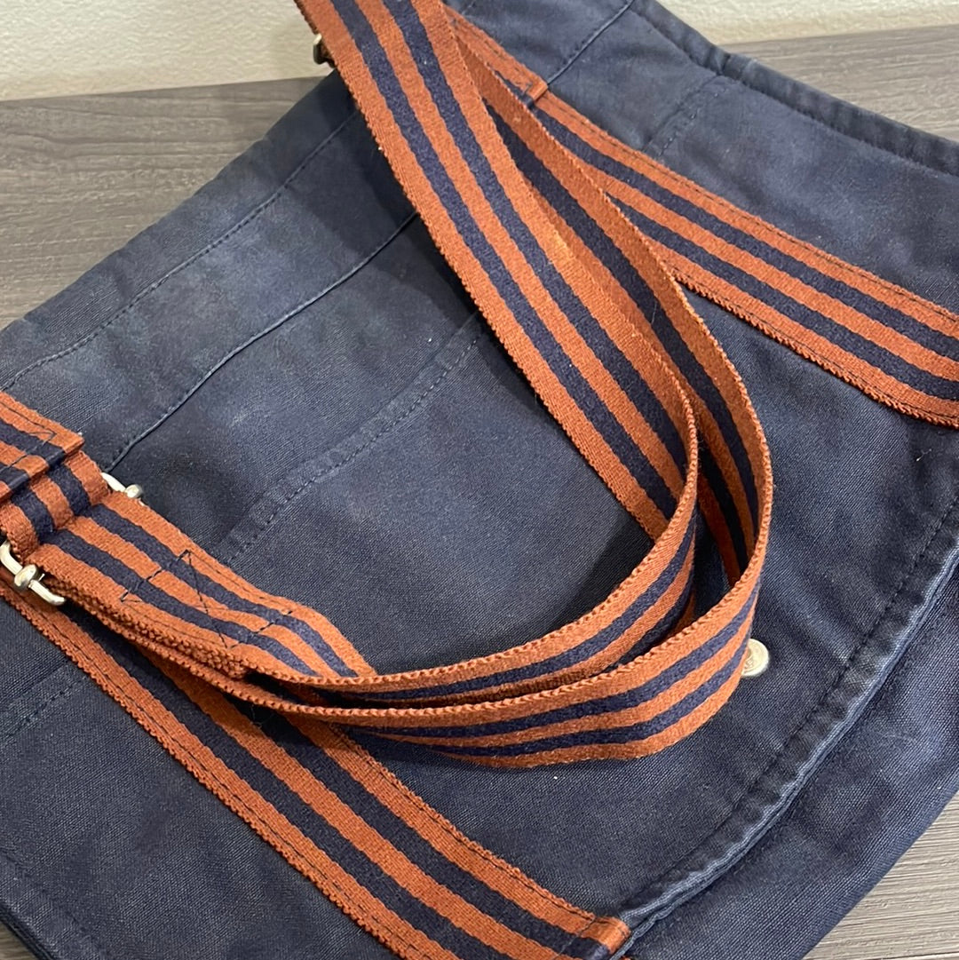 SOLD! Hermès Fool Toe Basas MM Canvas Shoulder Bag