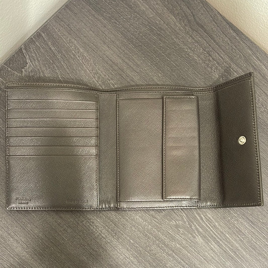 SOLD! Prada Dark Brown Nylon Wallet