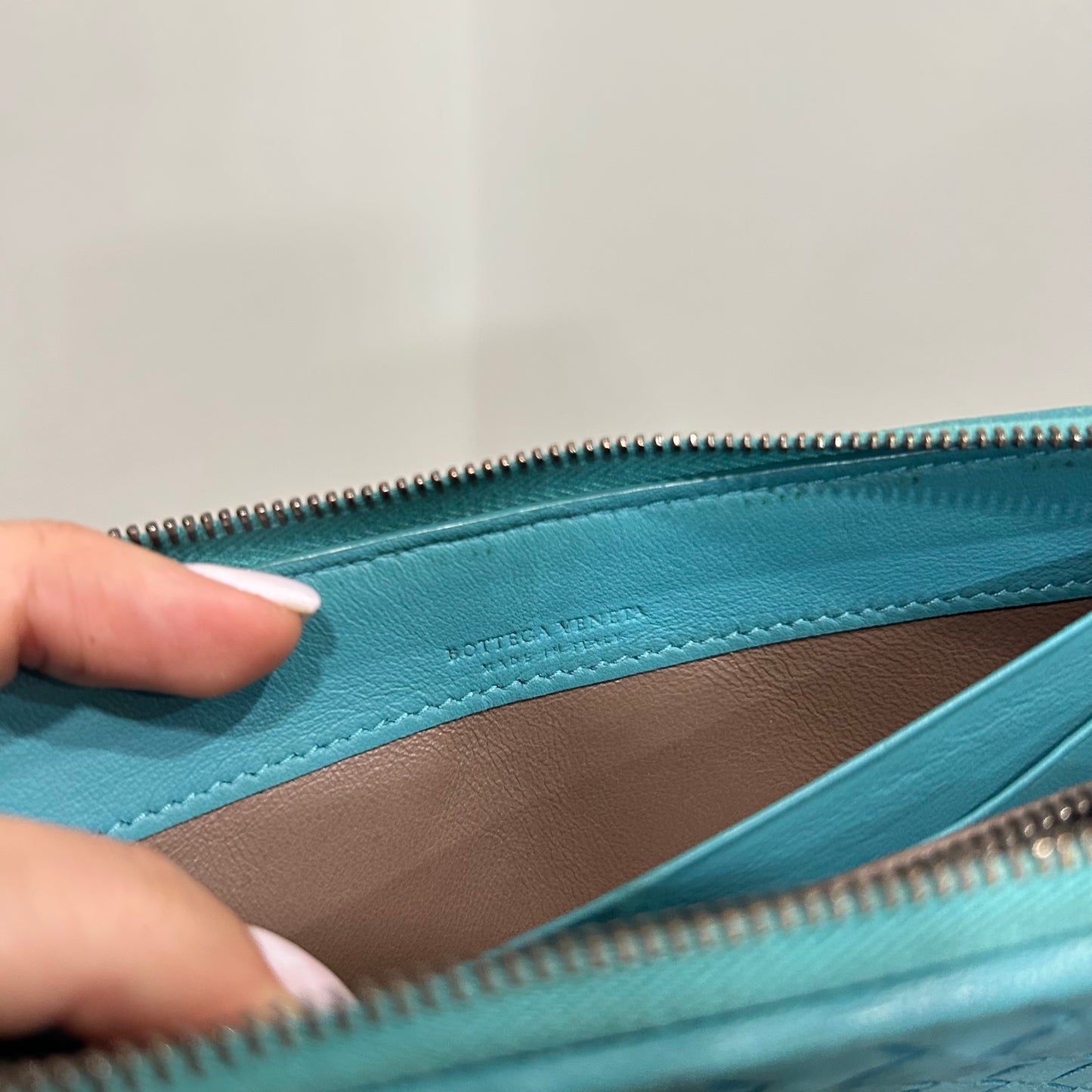 SOLD! Bottega Venneta Zip Wallet