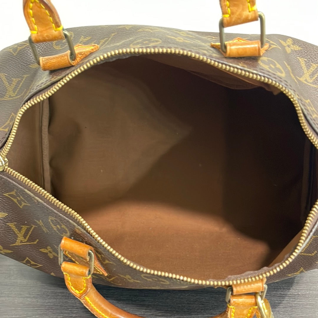 SOLD! Louis Vuitton Monogram Speedy 30 with Lock & Key