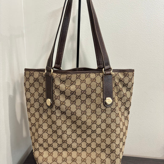8875 GUCCI GG Canvas Charmy Tote