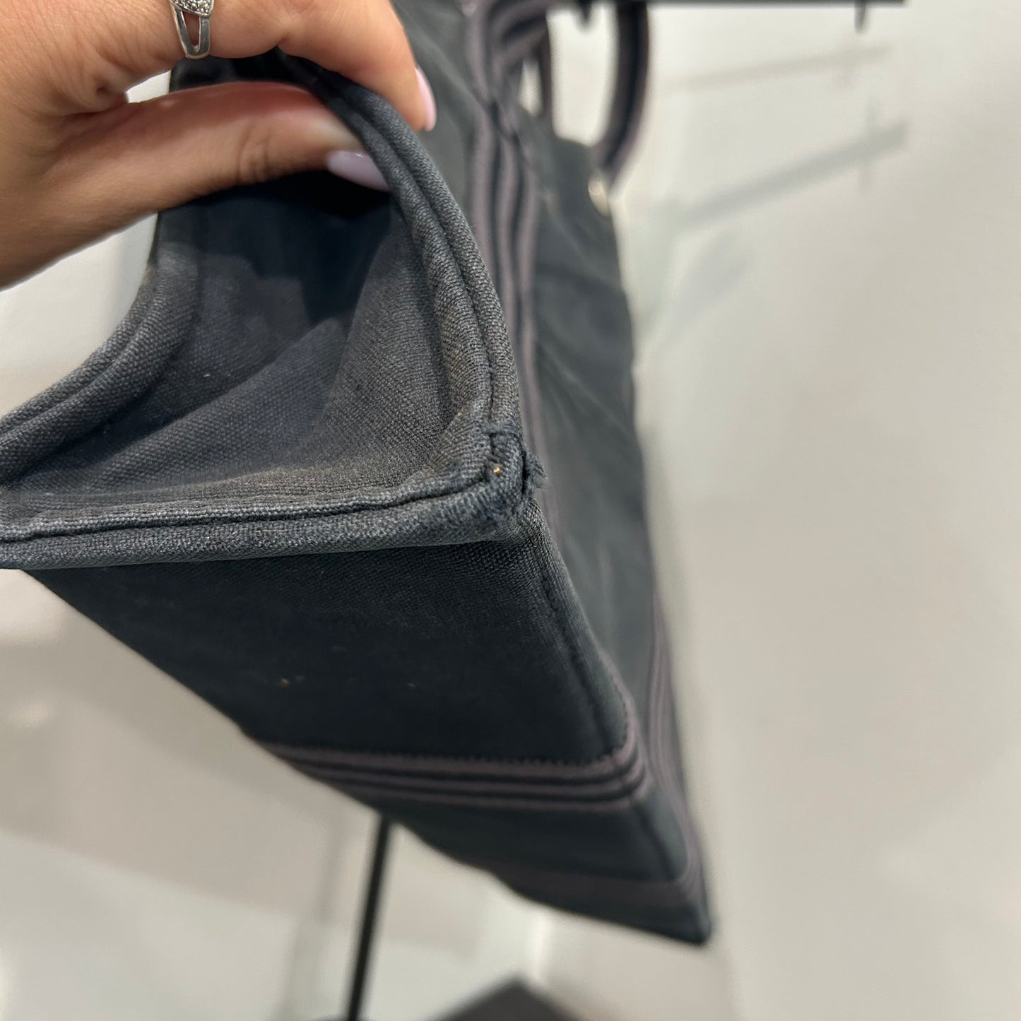 1016 HERMÈS Toile Fourre-Tout MM Tote Grey
