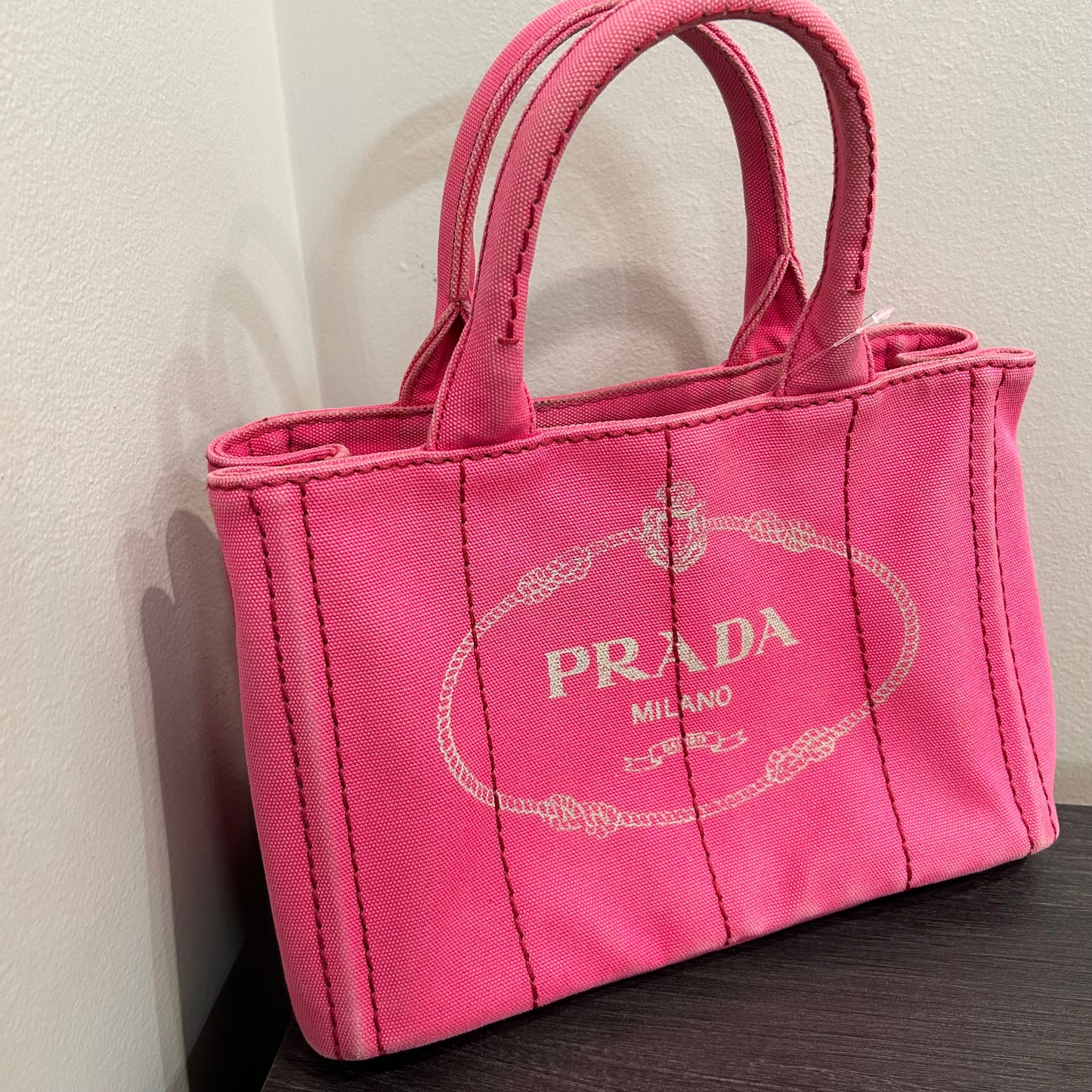 #839 PRADA Canapa Tote (Pink)