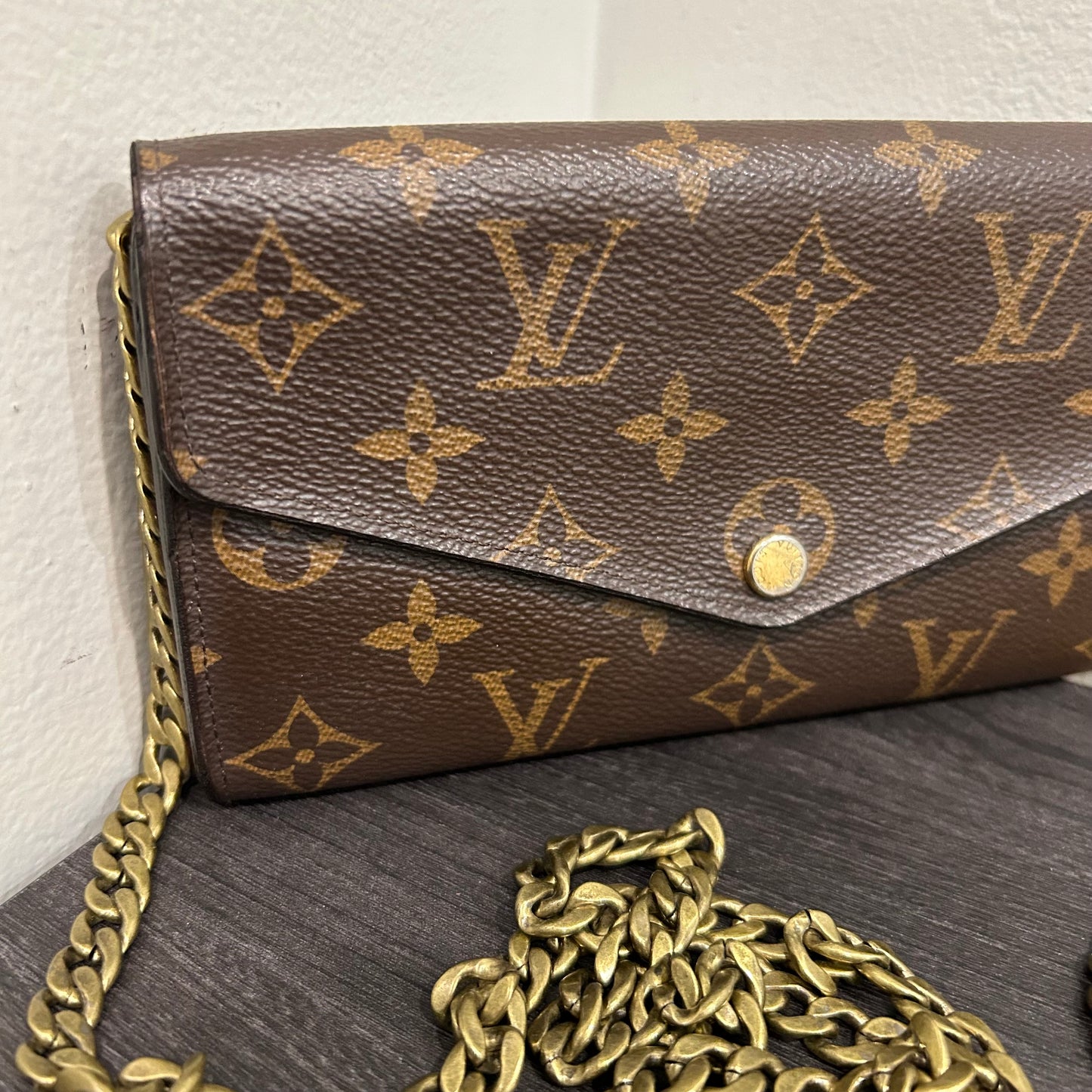 Louis Vuitton Wallet w/ Added Chain