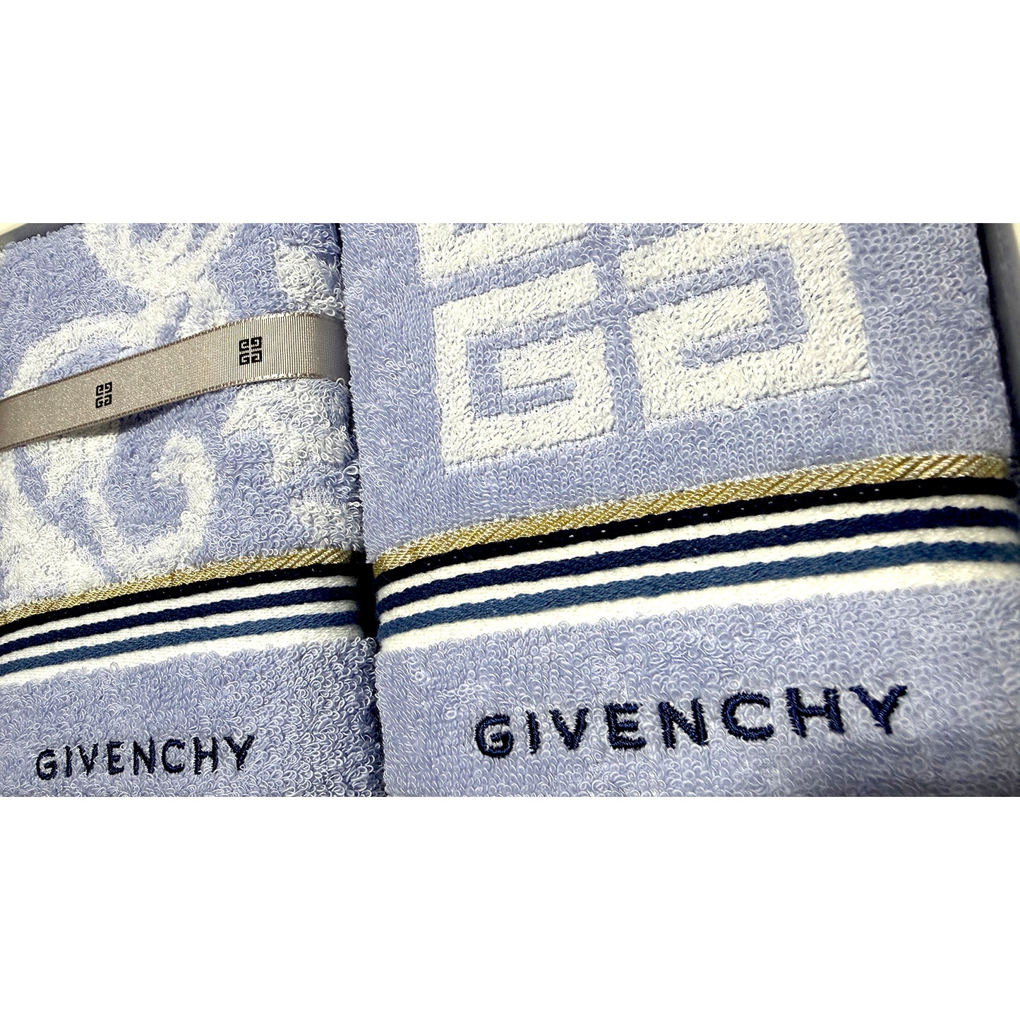#1467 GIVENCHY Set of 2 100% Cotton Bath Hand Towels