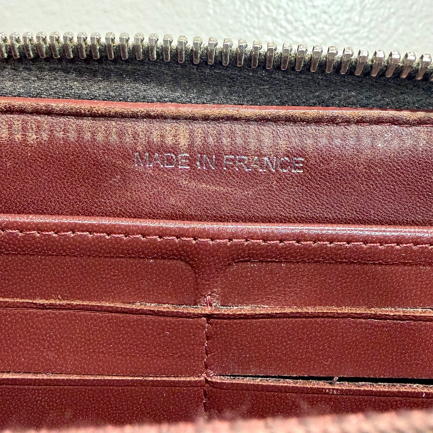#3218 CHANEL Black Lambskin Leather Matelasse Zip Wallet