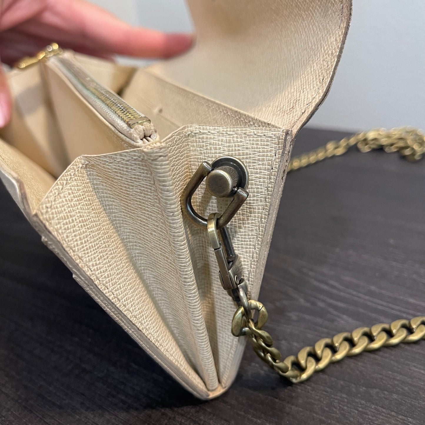 SOLD! Louis Vuitton Damier Azur Wallet on Chain