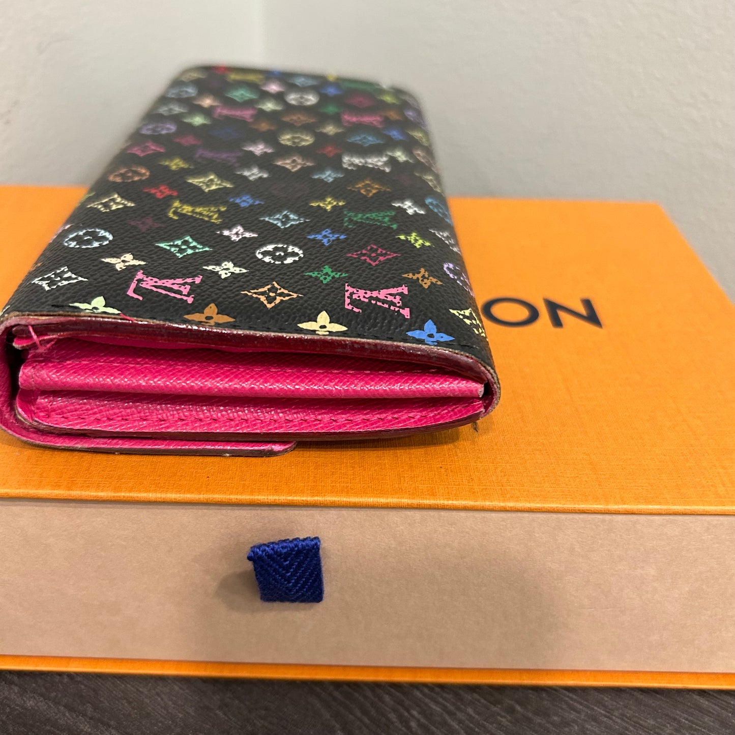 #206 LOUIS VUITTON Murakami Bifold Wallet with Storage Box