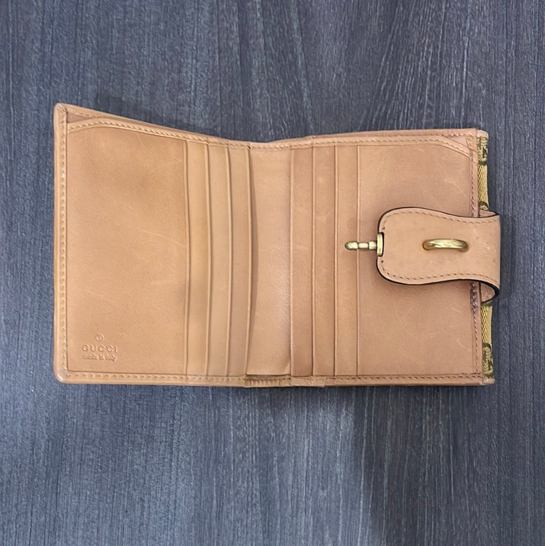 SOLD! 2 Piece Set - Gucci Canvas GG Wallets