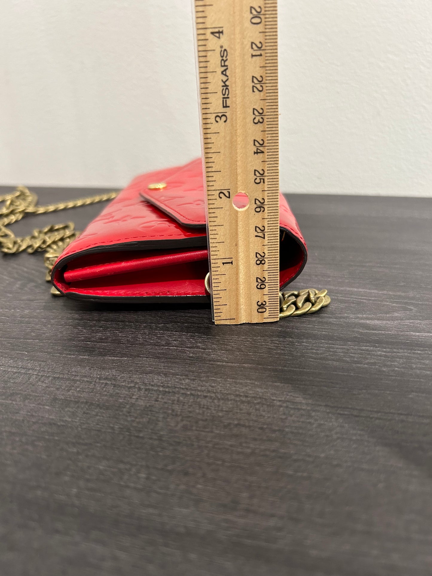 SOLD! Louis Vuitton Monogram Vernis Wallet on Chain