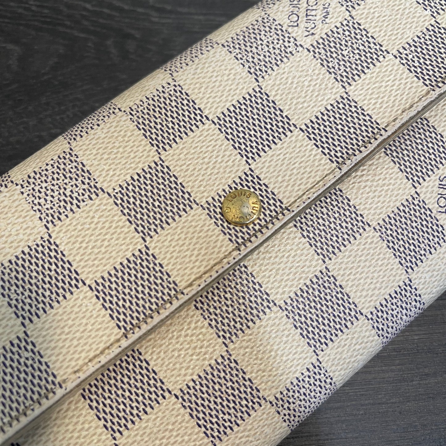 SOLD! Louis Vuitton Damier Azur Wallet on Chain