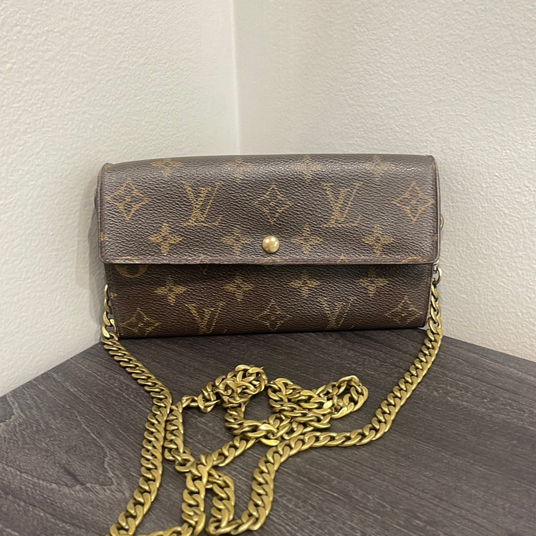 SOLD! Louis Vuitton Monogram Wallet on Chain