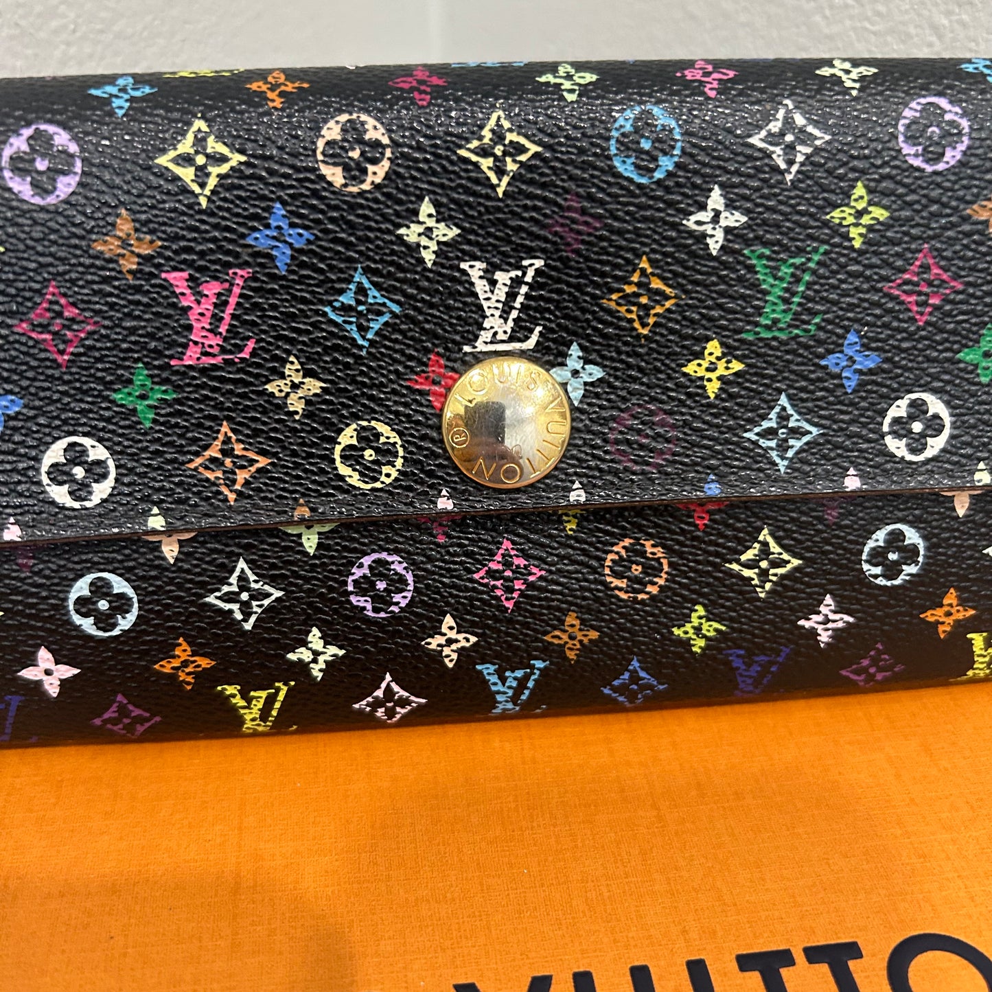 #206 LOUIS VUITTON Murakami Bifold Wallet with Storage Box