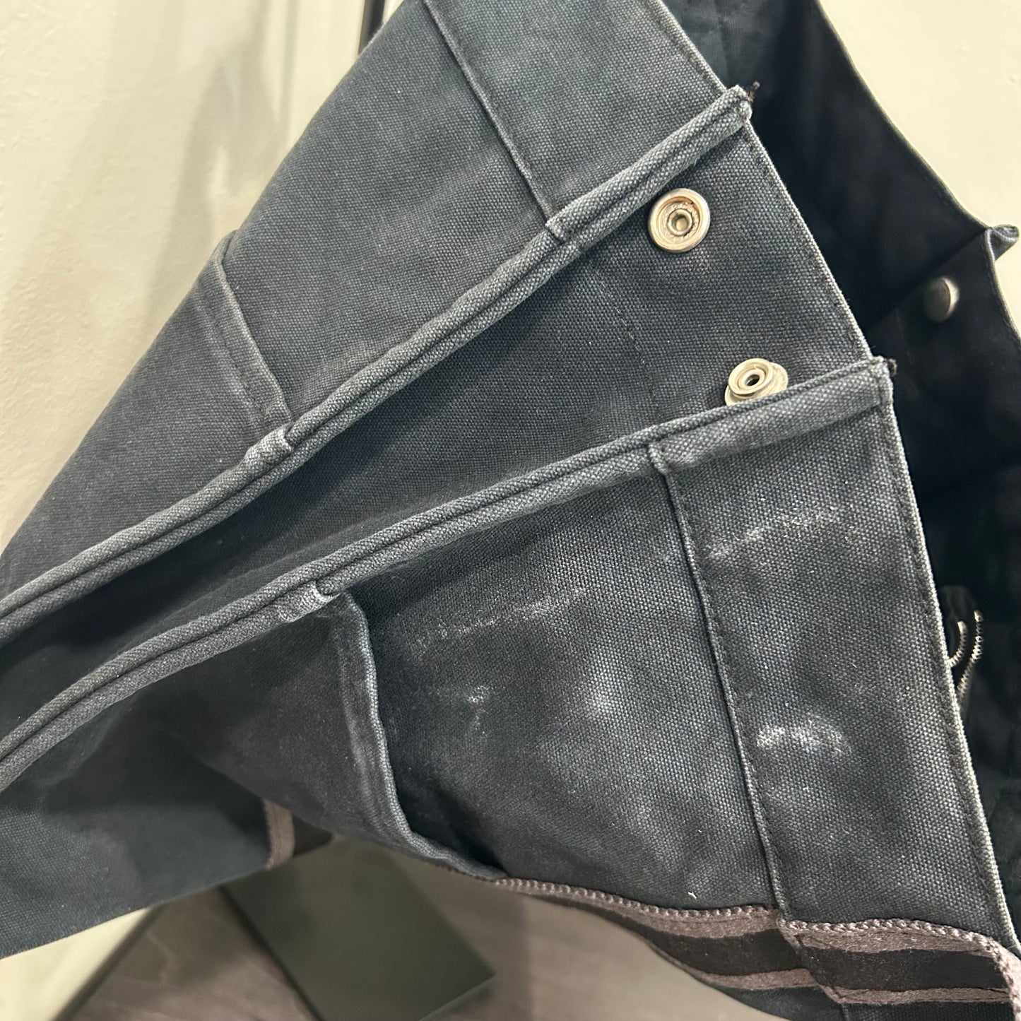 1067 HERMÈS Toile Fourre-Tout MM Tote Blue