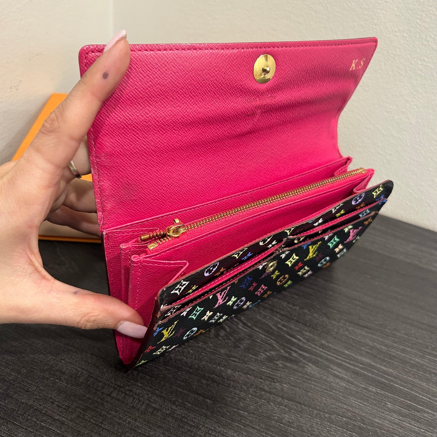 #206 LOUIS VUITTON Murakami Bifold Wallet with Storage Box