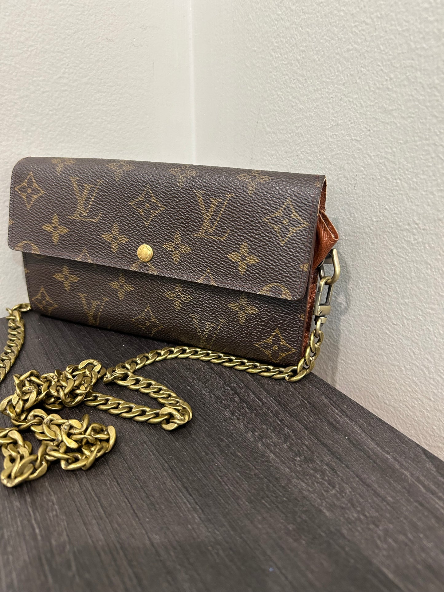 SOLD! Louis Vuitton Monogram Wallet on Chain