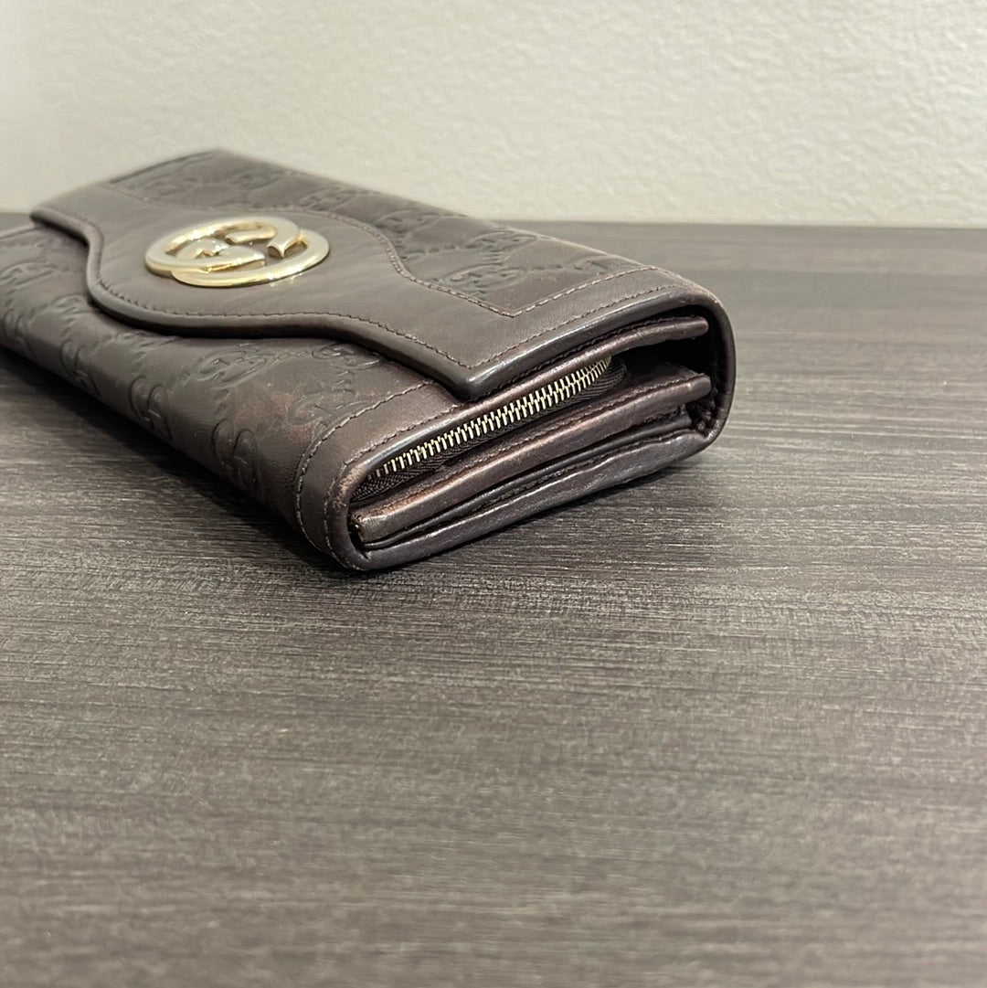 SOLD! Gucci GG Leather Wallet