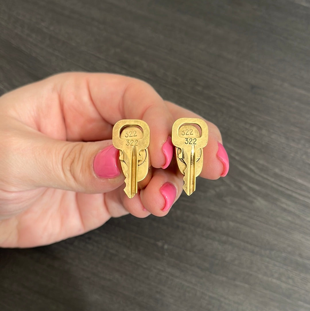 SOLD! Louis Vuitton Brass Lock & Key (Set of 2)