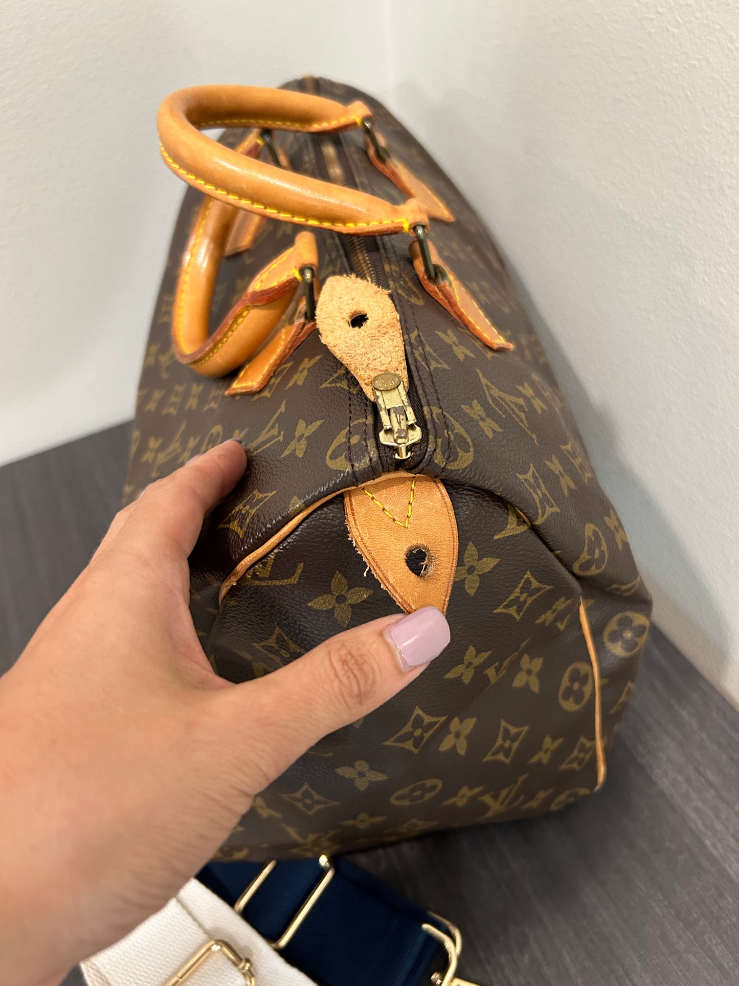SOLD! Louis Vuitton Monogram Speedy 35 with Lock & Key