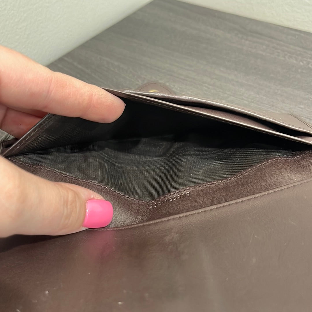 SOLD! Gucci GG Dark Brown Leather Wallet
